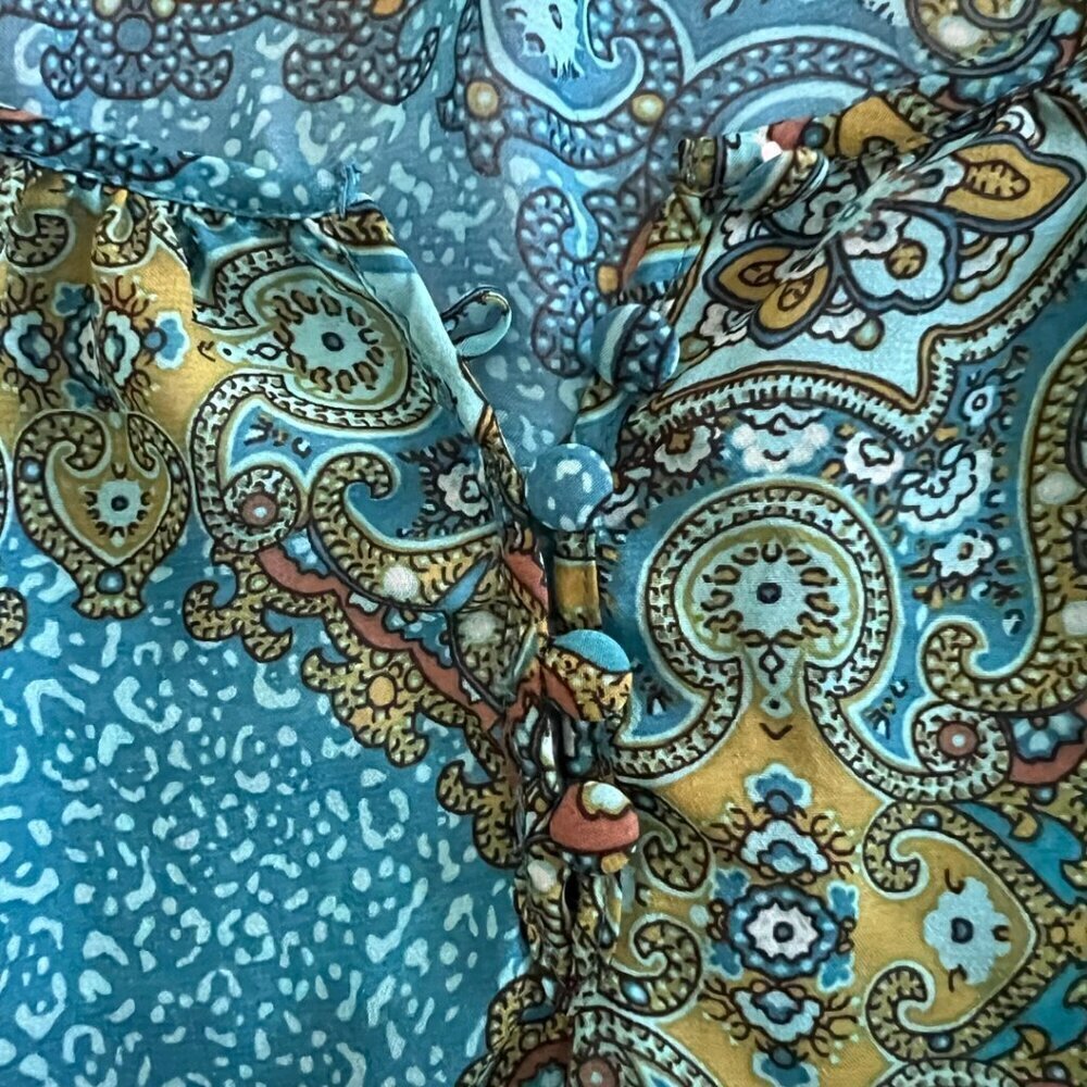 Apt 9 Boho Sheer Paisley Swimsuit Coverup Dress - Picture 4 of 5